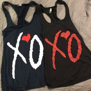 The Weeknd XO logo tanks